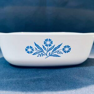 Vintage Corning Ware Cornflower Blue 1 Quart Square Casserole P-1-B